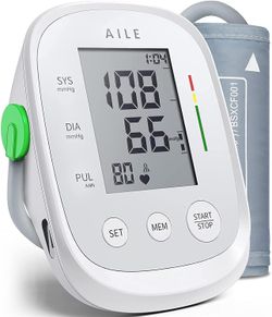 AILE FDA Cleared Blood Pressure Monitor - Home Monitoring 2x99 Memory Track