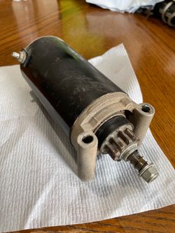 SEMI-NEW STARTER FOR RIDING LAWN MOWER, $40 OBO.