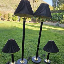 2 Floor Lamps & 2 Table Lamps