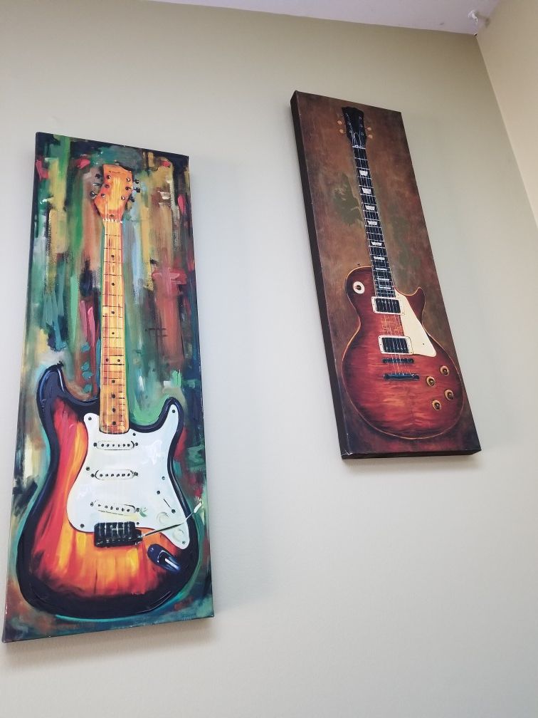 Guitar Wall Art on Canvas