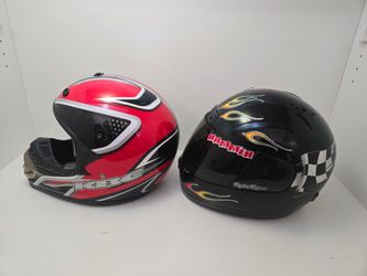 2 Motorcycle Helmets KBC Super x Snell Dot