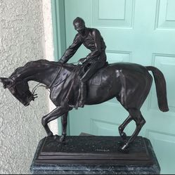 Isidore Jules Bonheur France Stunning Bronze "A Jockey on Horse"
