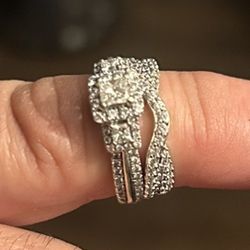 engagement and wedding rings 