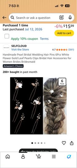 Bridal hair accessories