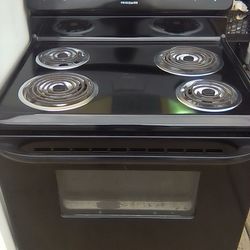 Black electric stove