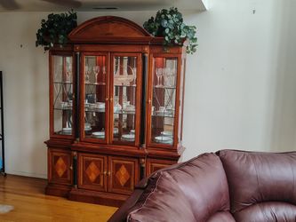 China Cabinet 6ft+ (interior lighting) 3 lower cabinets