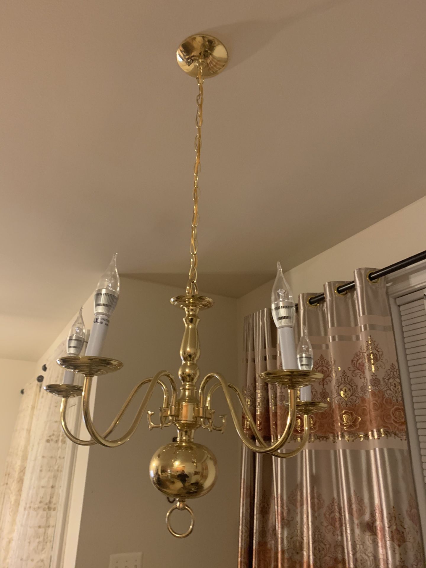 Golden chandelier