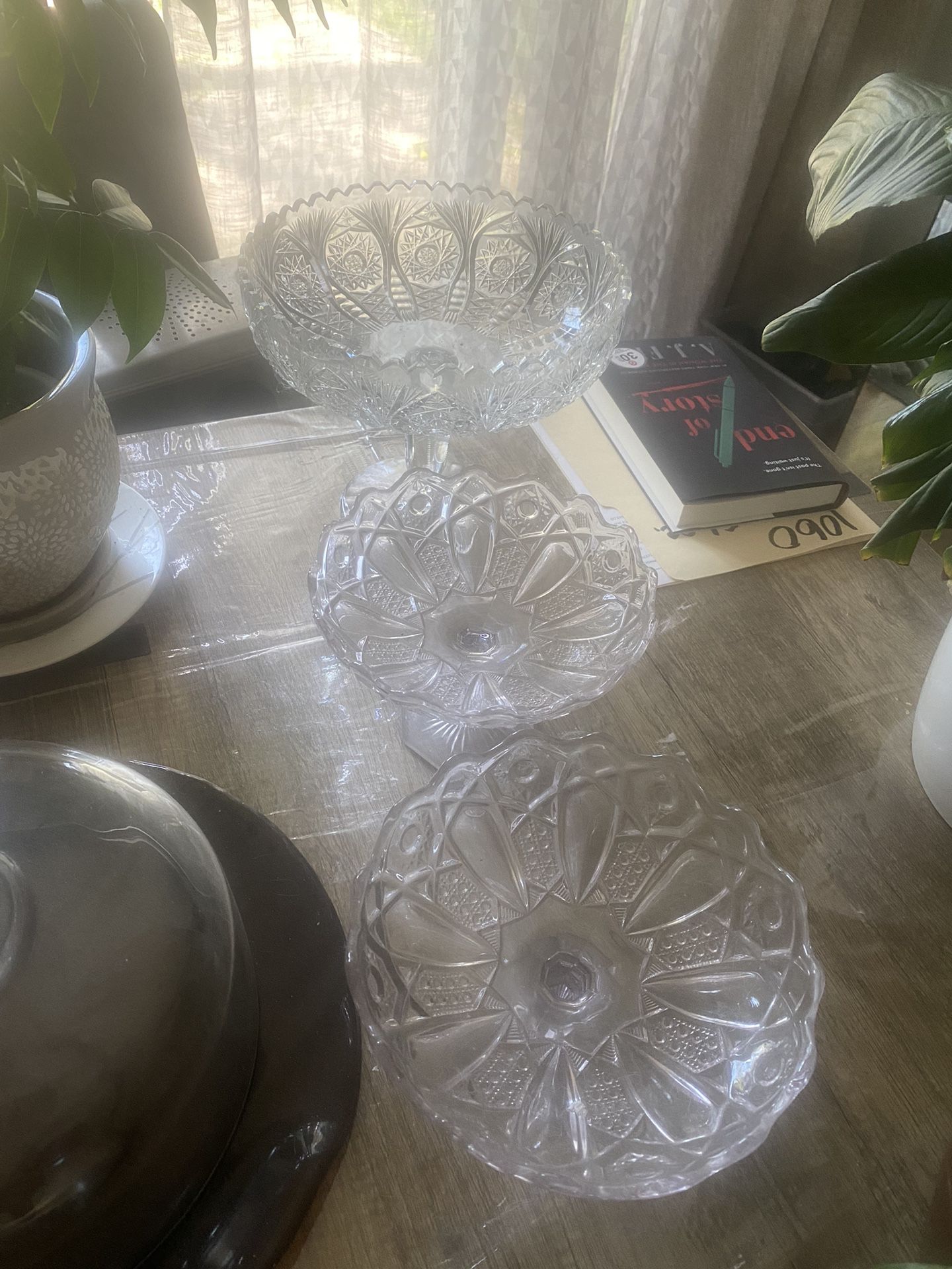 Crystal Compote Candy dish Set