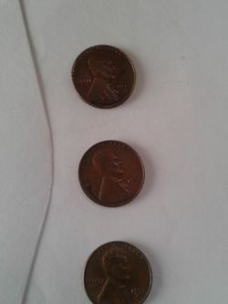 Pennies from 1945, 1946,1952