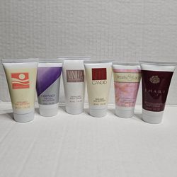 Avon Perfumed Skin Softeners Lot of 6 Lotions 1996: Sweet Honesty, Odyssey, Vanilla Soft Musk, Candid, Pearls & Lace, Imari / All Sized: 1 fl oz Each 