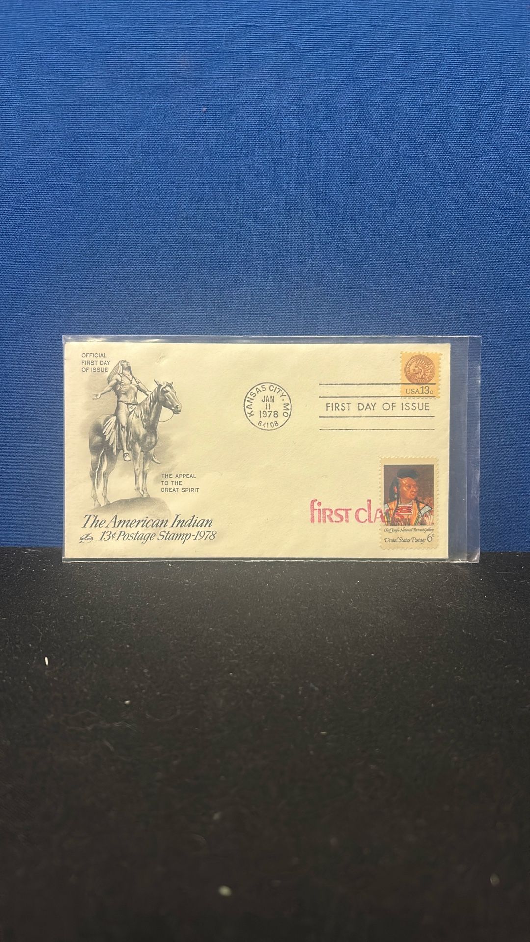 American Indian Envelope And Stamp