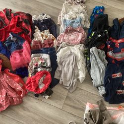 Mostly 1-2 Year Old Girls Clothes & 5year Old Boys Pants