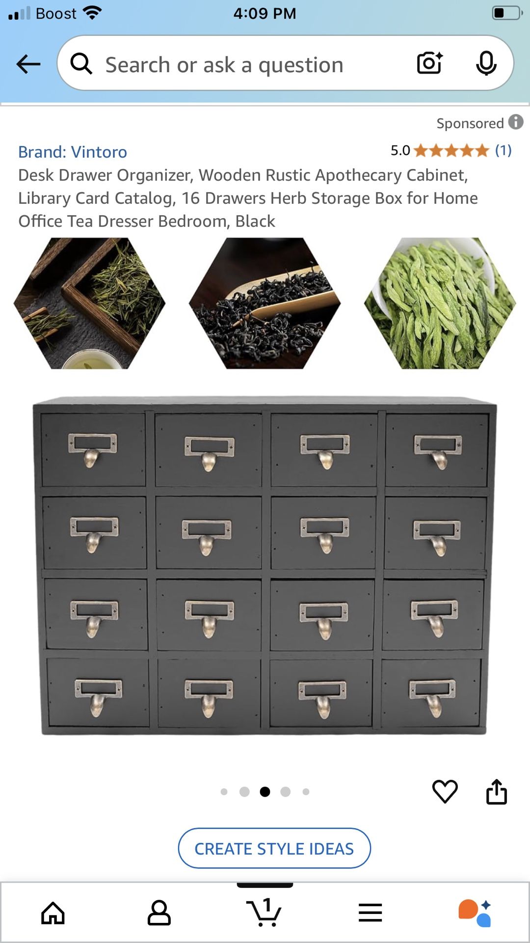 8 Apothecary Cabinets - Drawer Organizer - Library card catalog