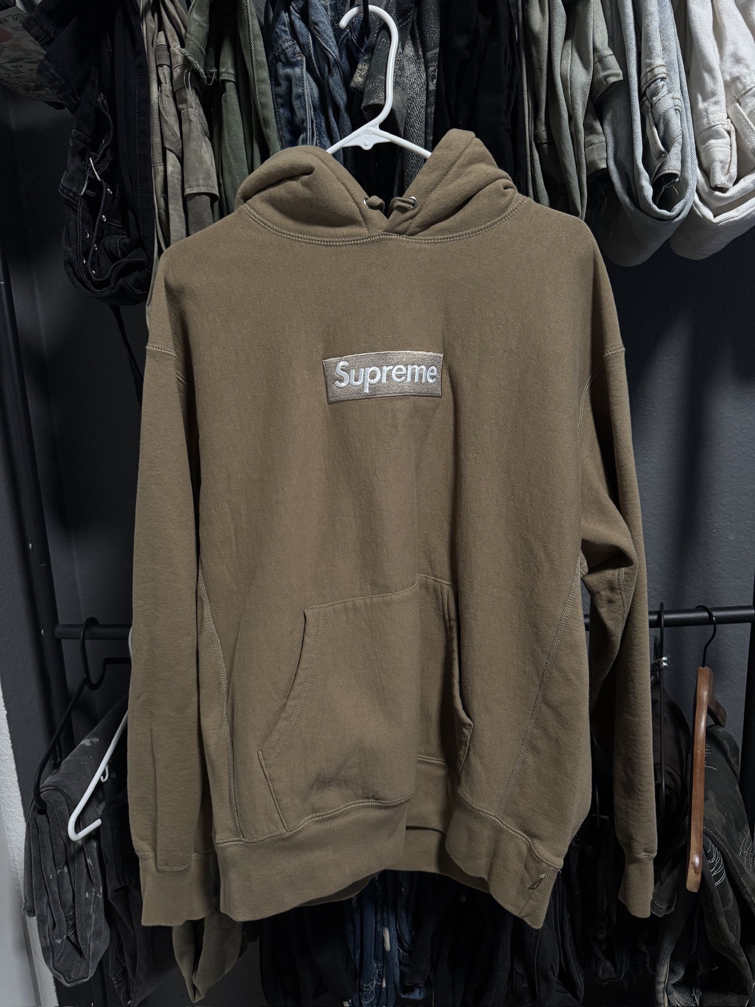Supreme Box Logo 2023 Dark Sand