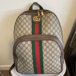 Gucci Ophidia Backpack GG Supreme Medium Beige/ebony