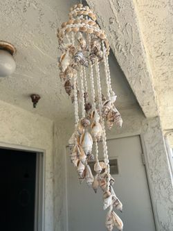 Boho beach vintage shell wind chime