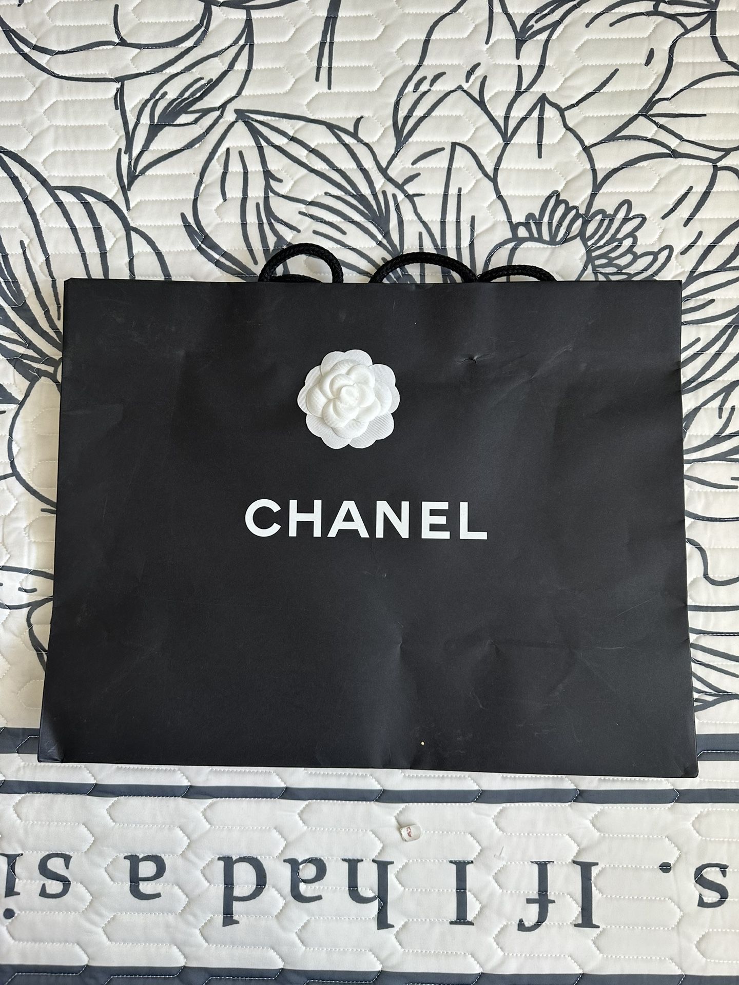 Chanel Shopping Bag With Flower 