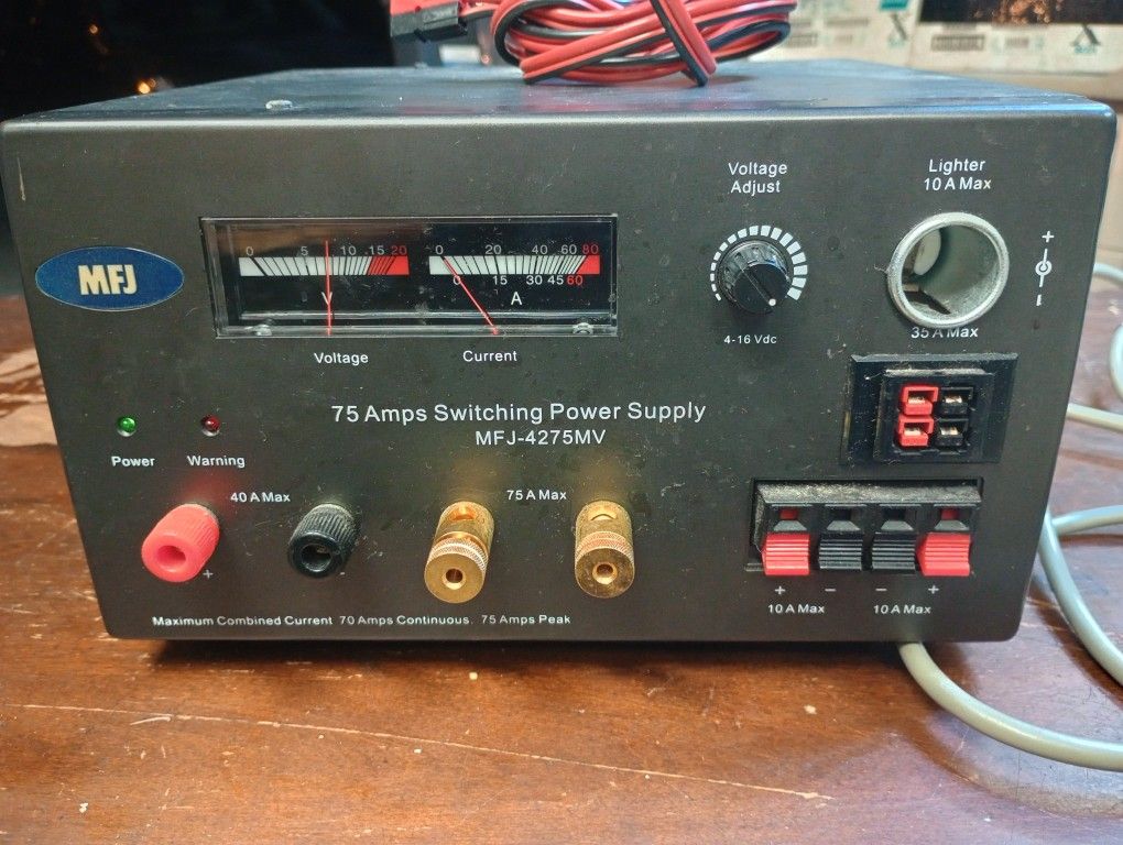 MFJ Heavy-Duty 75 Amp Switching Power Supply  MFJ-4275MV Analog Tested Working 