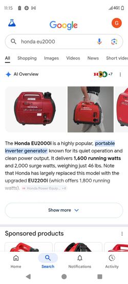 Honda generator