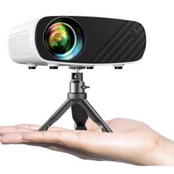 Mini Projector, ELEPHAS Portable Projector for iPhone, 7000L with Synchronize Smartphone Screen, Movie Projector with 1080P HD/200 Screen Support, Com
