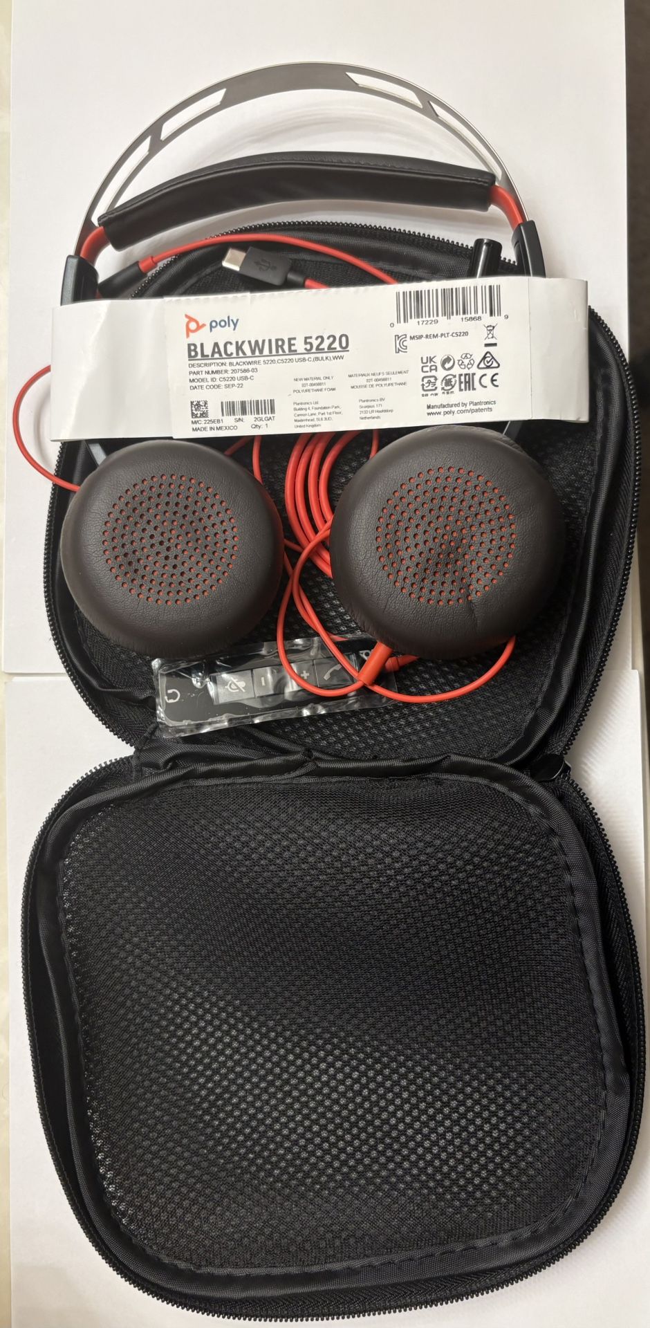 Poly Blackwire 5220 Wired Headset-Plantronics