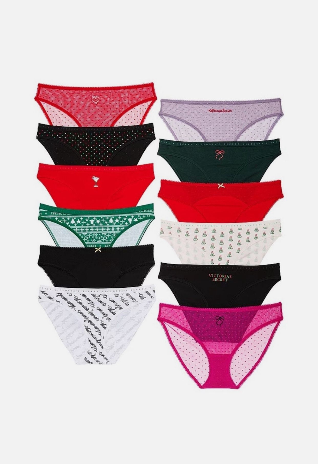 Victoria’s Secret 12 Pcs Advent Calendar Panty Set 