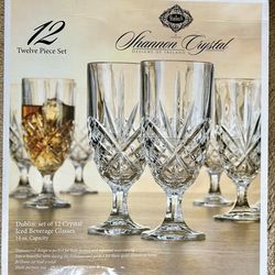 Shannon Crystal Dublin 12-Piece Wine Glass Set – 24% Lead Crystal – NEW