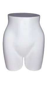 White Plastic Female Butt Hips Display Mannequin Form Hollow Shorts Full Round