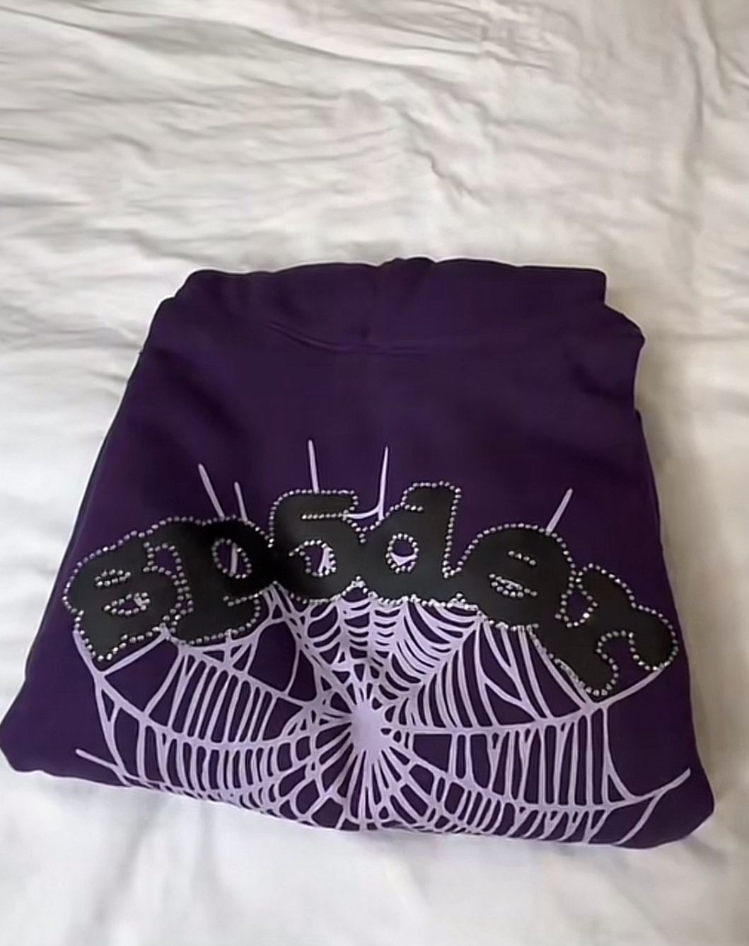 Purple And Black SP5DER Hoodie