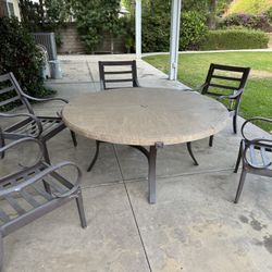 Outdoor table and chairs