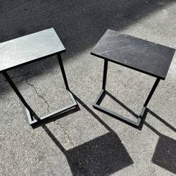 Two Black End Tables