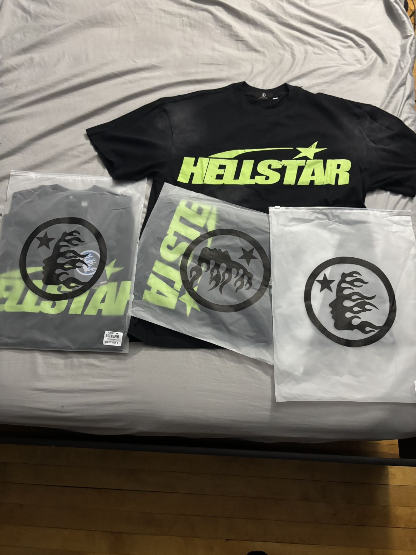 Hellstar black and green cotton streetwear t-shirt