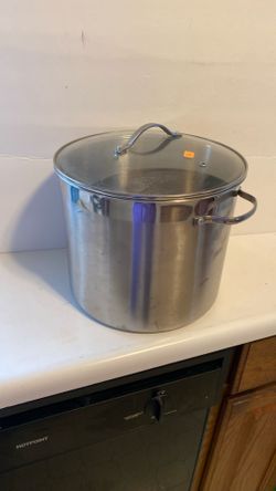 Large stainless steel pot