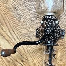 Vintage Arcade Crystal No. 3 Wall Mounted Glass Coffee Grinder