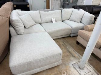 Aiden & Ivy 4pc Light Gray Modular Sectional Couch