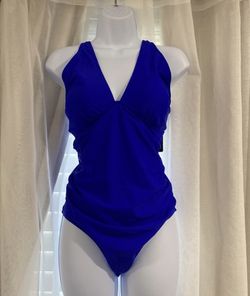 Womens Large Blue One Piece Swimsuit NEW