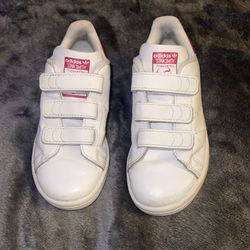 Stan Smith CF C Size 11.5 Girls Pink And White Sneakers