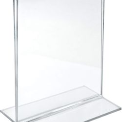 azar acrylic sign holder table number 10 clear picture photo Sign Ad Advertisement Flyer frames 4x6” $40 NEW