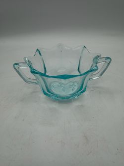Blue Aqua Open Sugar Bowl Cup