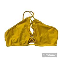 Frederick’s Of Hollywood Yellow Bikini Top, Size large