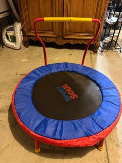 Kids Trampoline with Handle Bar