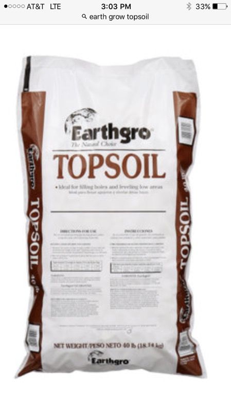Earthgro topsoil 40lb bag