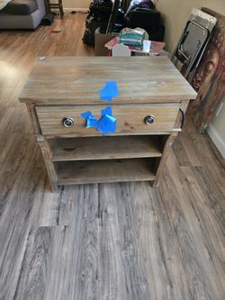 solid wood nightstand with usb