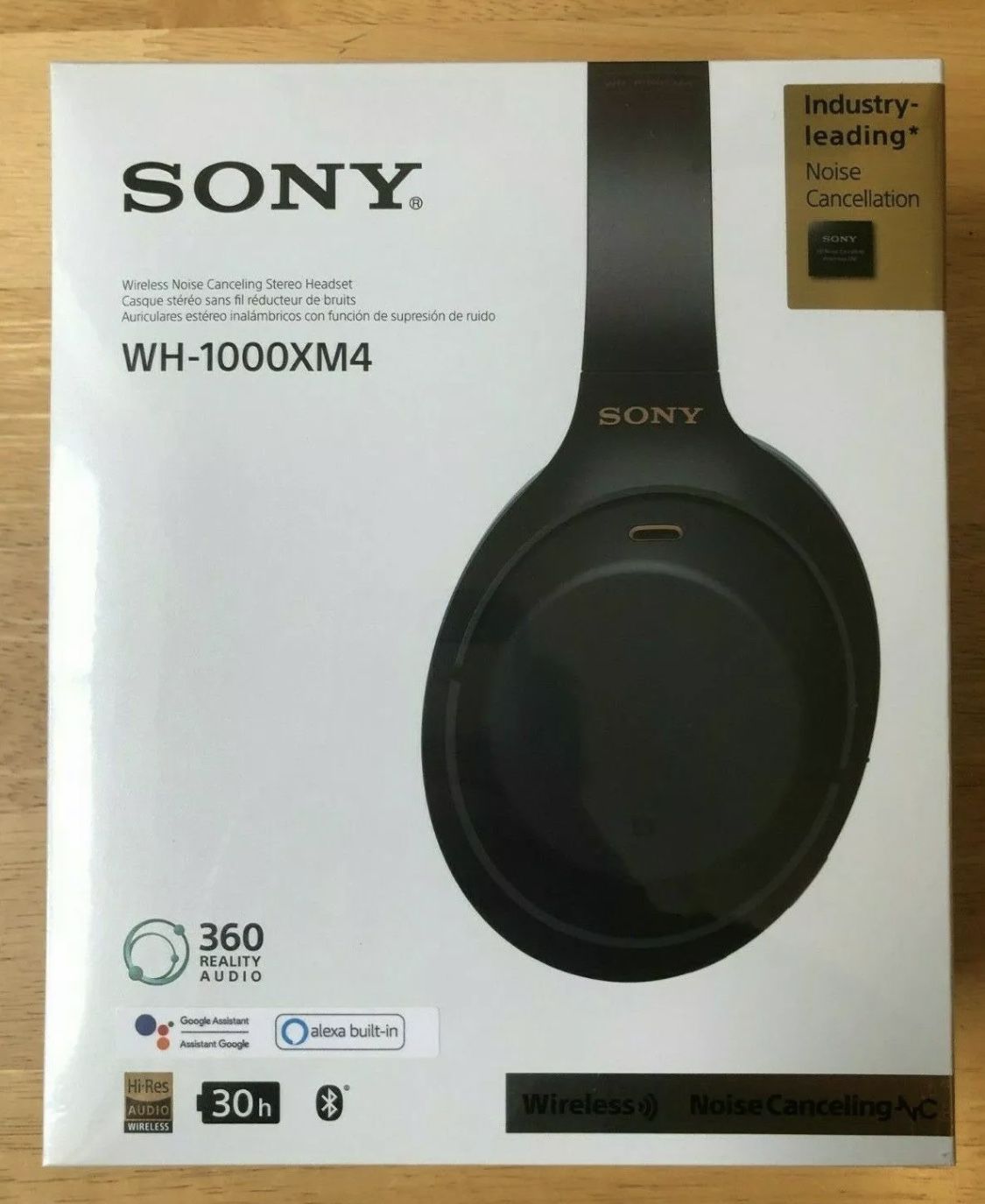Sony WH-1000XM4 NEW Over the Ear Noise Cancelling Wireless Headphones - Black - New