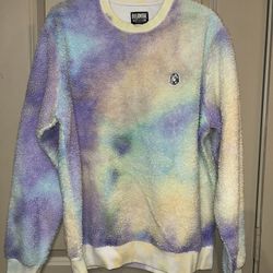 BILLIONAIRE BOYS CLUB MEN ASTROLOGY CREWNECK TIE DYE SWEATER SIZE L 