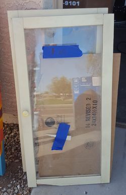 Antique farm glass doors