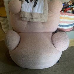 Pink Wide Teddy Bear Chair