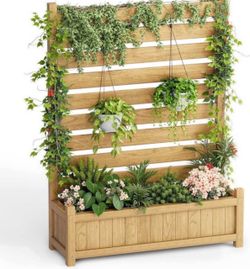 Cycass Privacy Screen With Planter