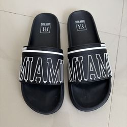 Robin Ruth Unisex Miami Black Slip On Slide Sandals Size US 10 EUR 43