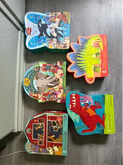 Kids Floor Puzzles Bundle - Crocodile Creek & More (6 Puzzles)/rompecabezas para niños